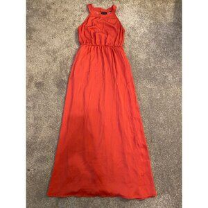 Nicole Miller Maxi Dress Dusty Rose Sleeveless Keyhole Back Size 4